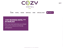 Tablet Screenshot of cozyhotel-morlaix.com